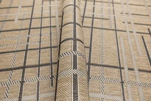 Dywan Sznurkowy Antypoślizgowy Flex 19507/P01 Beż Grafitowy w Kreski Paski