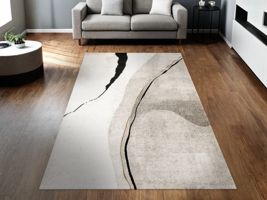 Dywan Kashmir KR143S Vizon/Black Marmur Czarny Złoty Abstrakcja