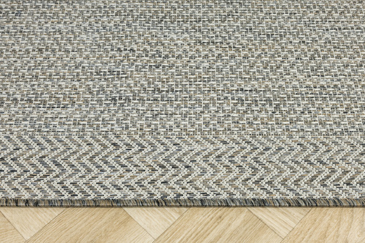 Chodnik Sznurkowy Jeans 19242/P91 Outdoor Beż Grafit Jodełka szerokość 100 cm