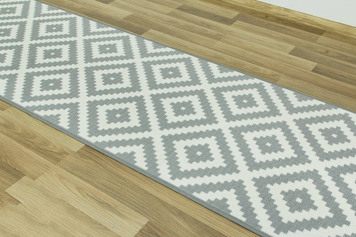 Antypoślizgowy chodnik romby szary 19 szerokość 100 cm