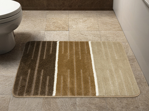 Dywanik Łazienkowy Como Beige Beżowy Krem Pasy
