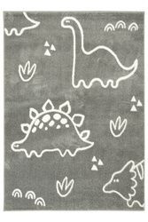 Dywan Dziecięcy Lima C879A l.grey/cream Dinozaury Szary Krem