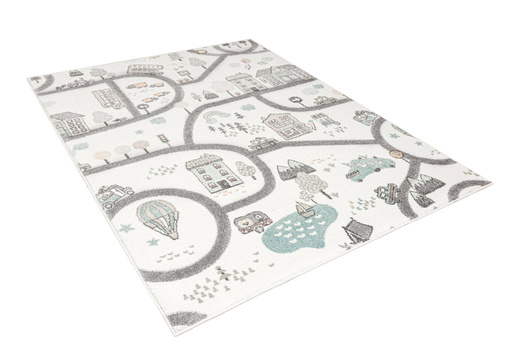 Wykładzina Dziecięca Lima 9376A cream/l.grey Uliczki Kremowe szerokość 4 m