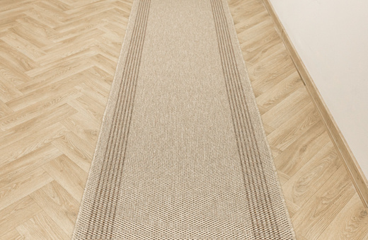 Chodnik Sznurkowy Antypoślizgowy Natura Loper 3412 Beż Brąz Paski szerokość 80 cm