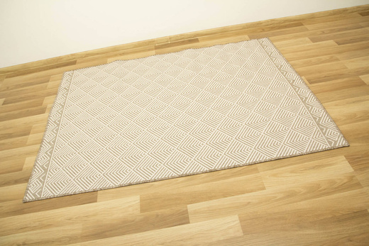 Dywan Dwustronny Sznurkowy Brussels 205740/10610 Linen Beż Krem Romby Outdoor