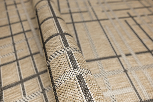 Dywan Sznurkowy Antypoślizgowy Flex 19507/P01 Beż Grafitowy w Kreski Paski