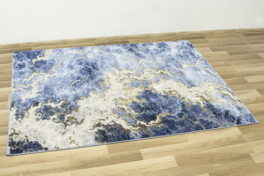 Dywan Verano C583A l.blue/blue Niebieski Złoty Szary Krem Dwupoziomowy