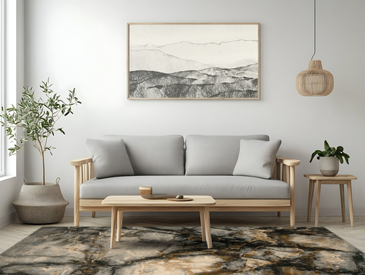 Wełniany Dywan Dywilan Omega Elian Iron Marmur