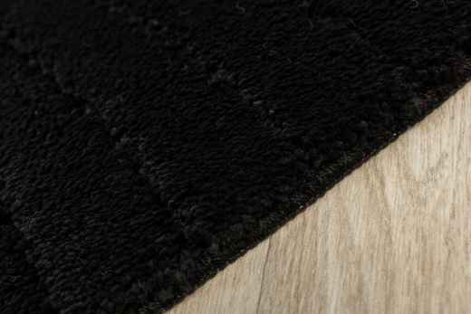 Dywanik Łazienkowy Antypoślizgowy Sara Black Czarny Fale