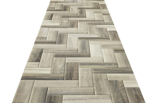 Wykładzina PCV Bartesa Diana Wood 267M Jodełka Beż Krem szerokość 1 m