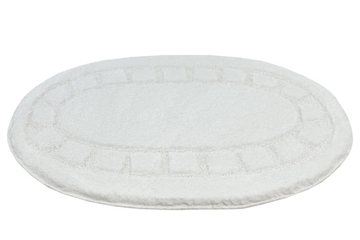 Dywanik Łazienkowy Antypoślizgowy Ocean White Biały Owalny