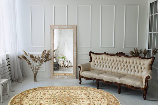 Owalny Dywan Super Rose D373A cream/cream Ornament Jasny Beż Krem