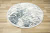 Okrągły Dywan 101 grey/navy Niebieski Szary Marmur 