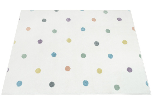 Dywan Dziecięcy C275A cream/lila Krem Kropki