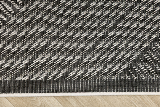 Dywan Dwustronny Sznurkowy Brussels 205942/10120 Night Antracyt Szary Trójkąty Outdoor