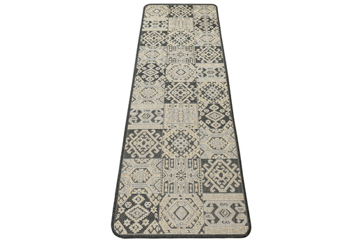 Antypoślizgowy Dywan FLEX 19636/P10 Grafit Beż Patchwork