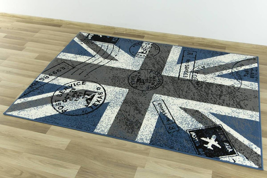 Dywan KIDS 532705/94955 jeans flaga UK