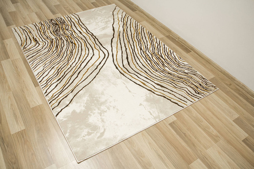 Dywan Elisa PF152 Brown Złoty Brąz Linie