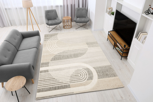 Dywan Matara N969A l.grey/m.grey Beż Krem Szary Kaszmir Geometria