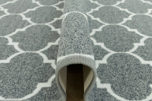 Antypoślizgowy chodnik clover koniczyna jasny szary szerokość 80 cm