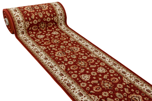 Chodnik Antypoślizgowy Antico 31 Bordo Ornament szerokość 80 cm