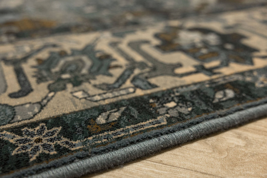 Wełniany Dywan Dywilan Superior Oman Dark Blue Ornament