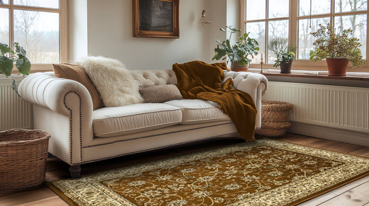 Dywan Super Rose 2338A brown/cream Ornament Brąz Beż Krem