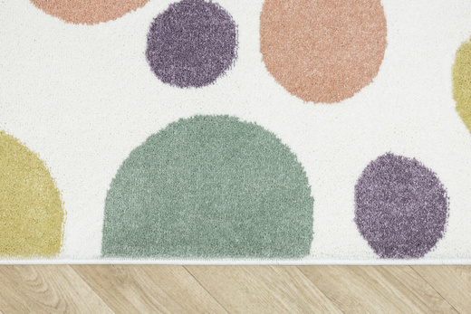 Dywan Dziecięcy Lima M042A cream/rose Krem Róż Fiolet Kropki