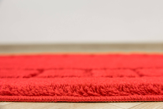 Dywanik Łazienkowy Antypoślizgowy Ocean Red Czerwony Owalny