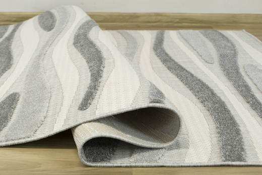 Dywan Sznurkowy Stella D408A l.grey/d.grey Szary Srebrny Krem