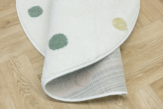 Okrągły Dywan Lima C275A cream/lila Krem Kropki