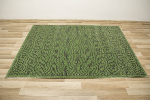 Dywan Teno F0336 Green Geometria Trójkąty Butelkowa Zieleń