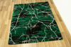Dywan Diamond K8716Z Green Butelkowa Zieleń Srebrny Marmur