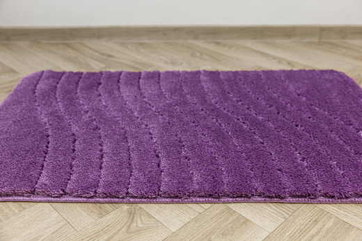Dywanik Łazienkowy Antypoślizgowy Sara Fioletowy Fale