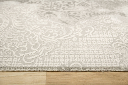 Dywan Galeria GL080G grey/grey Szary Złoty Rozeta