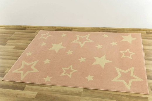 Dywan KIDS 533744/85822 gwiazdki pastelowy pudrowy róż