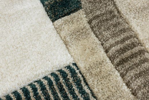 Dywan Kandy N372A l.beige/emeral Butelkowa zieleń Beż Fryz