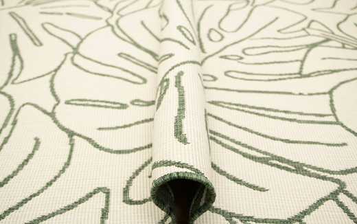 Dywan Dwustronny Sznurkowy Brussels 205625/10510 green w liście monstery Outdoor