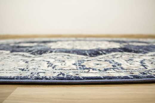 Owalny Dywan Victoria 7094A l.blue/cream owal Ornament Niebieski Krem