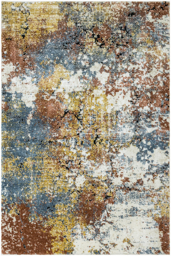 Dywan Bosa 8621A cream/somon Kremowy Miedziany Niebieski Abstrakcja