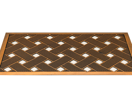 Wycieraczka gumowa kolor M42 ażurowa cegiełka brąz