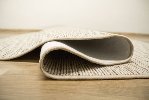 Wykładzina Pętelkowa Genewa 61 Beż Melanż Gruby Splot Prążki szerokość 4 m