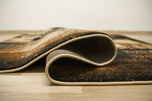 Dywan Super Rose 7657A Black/Beige Brąz Beż Czarny Tynk Abstrakcja