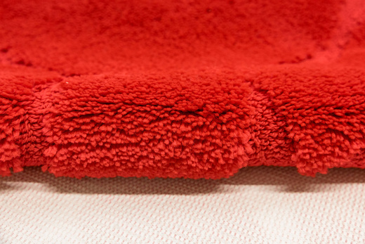 Dywanik Okrągły Łazienkowy Antypoślizgowy Ocean Czerwony