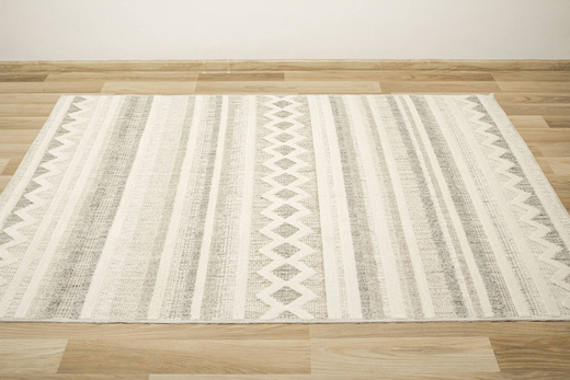 Dywan Cotton C102 Naturel Krem Szay Beż Romby Etno