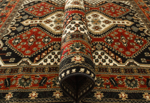 Dywan Ornamentowy Afgan 4358A black/red Czerwony Czarny Krem