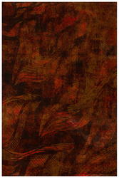 Dywan Lush Luksusowy Konko Burgund Abstrakcja Liście
