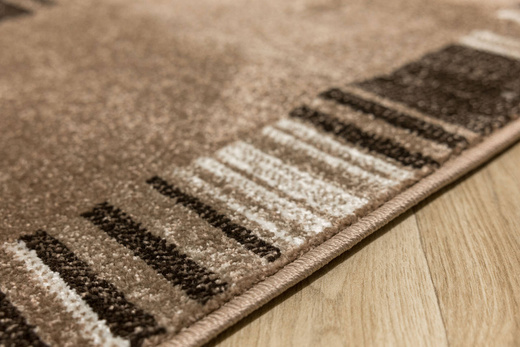 Chodnik Dywanowy Mira 24070/120 Adagio Brąz Beż Krem Paski szerokość 80 cm