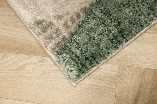 Dywan Kandy N390A d.beige/emeral Butelkowa Zieleń Beż Elipsy Fryz