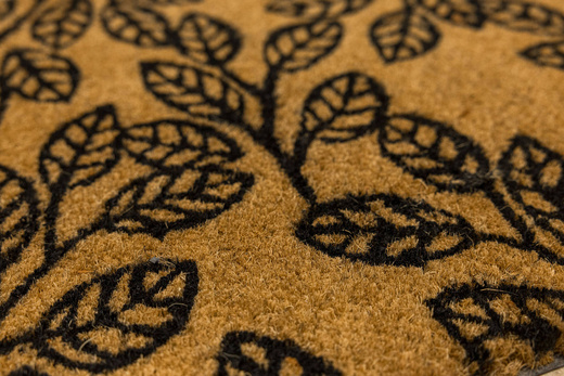 Antypoślizgowa Wycieraczka Kokosowa Retro Listki